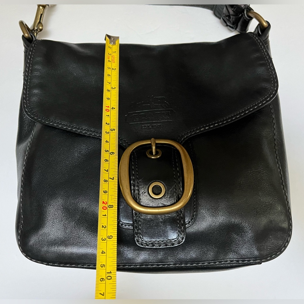 COACH 11419 BLEECKER LEGACY TATTERSALL FLAP BUCKLE BAG - Picture 8 of 16